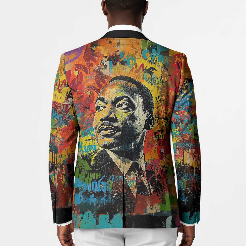 Martin Luther King Jr Blazer Colorful Street Art Portrait Black History Graffiti Style - Wonder Print Shop