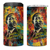 Martin Luther King Jr 4 in 1 Can Cooler Tumbler Colorful Street Art Portrait Black History Graffiti Style - Wonder Print Shop