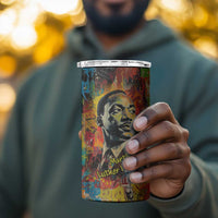 Martin Luther King Jr 4 in 1 Can Cooler Tumbler Colorful Street Art Portrait Black History Graffiti Style - Wonder Print Shop