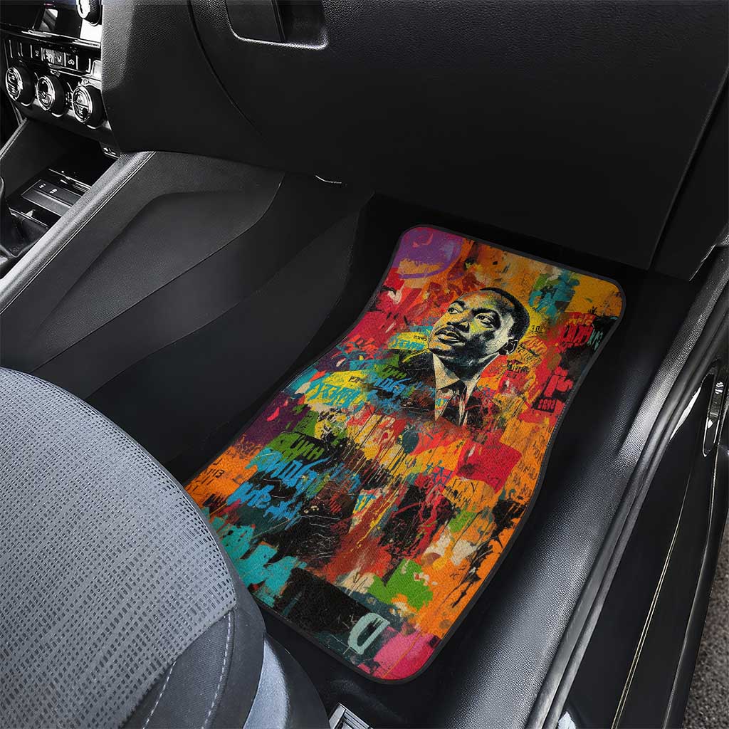 Martin Luther King Jr Car Mats Colorful Street Art Portrait Black History Graffiti Style - Wonder Print Shop