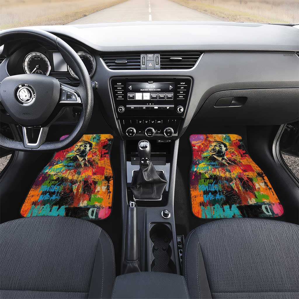 Martin Luther King Jr Car Mats Colorful Street Art Portrait Black History Graffiti Style - Wonder Print Shop