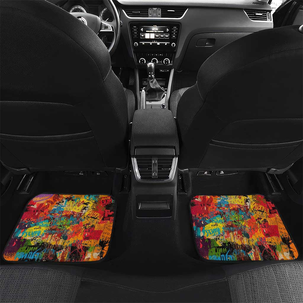 Martin Luther King Jr Car Mats Colorful Street Art Portrait Black History Graffiti Style - Wonder Print Shop