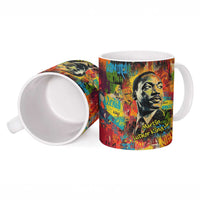 Martin Luther King Jr Ceramic Mug Colorful Street Art Portrait Black History Graffiti Style - Wonder Print Shop