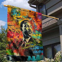 Martin Luther King Jr Garden Flag Colorful Street Art Portrait Black History Graffiti Style - Wonder Print Shop