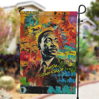 Martin Luther King Jr Garden Flag Colorful Street Art Portrait Black History Graffiti Style - Wonder Print Shop