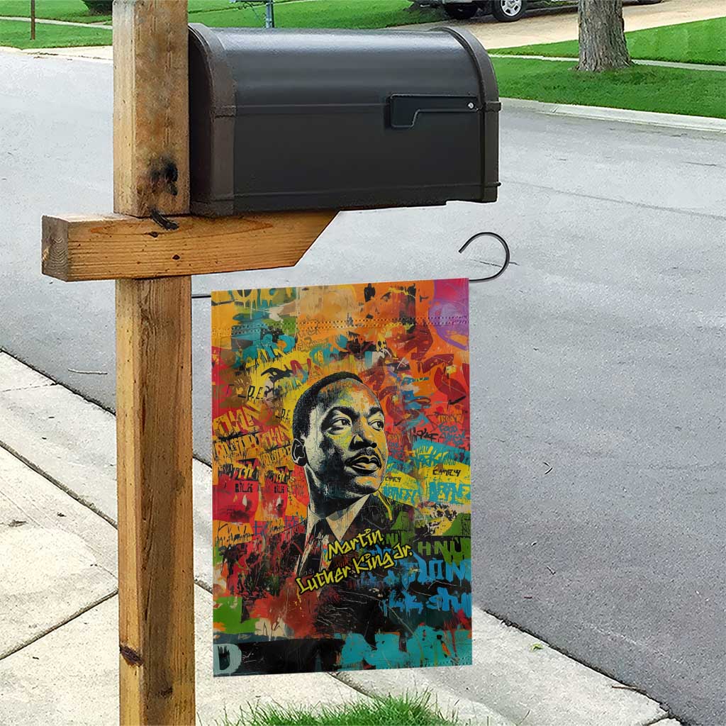 Martin Luther King Jr Garden Flag Colorful Street Art Portrait Black History Graffiti Style - Wonder Print Shop
