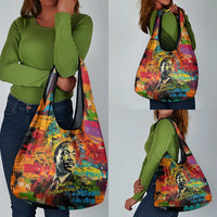 Martin Luther King Jr Grocery Bag Colorful Street Art Portrait Black History Graffiti Style - Wonder Print Shop