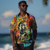 Martin Luther King Jr Hawaiian Shirt Colorful Street Art Portrait Black History Graffiti Style TS04