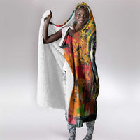 Martin Luther King Jr Hooded Blanket Colorful Street Art Portrait Black History Graffiti Style - Wonder Print Shop