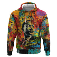 Martin Luther King Jr Hoodie Colorful Street Art Portrait Black History Graffiti Style - Wonder Print Shop