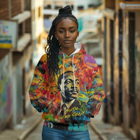 Martin Luther King Jr Hoodie Colorful Street Art Portrait Black History Graffiti Style - Wonder Print Shop