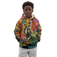 Martin Luther King Jr Kid Hoodie Colorful Street Art Portrait Black History Graffiti Style - Wonder Print Shop