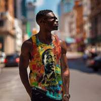 Martin Luther King Jr Men Tank Top Colorful Street Art Portrait Black History Graffiti Style - Wonder Print Shop