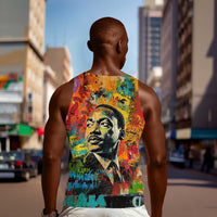 Martin Luther King Jr Men Tank Top Colorful Street Art Portrait Black History Graffiti Style - Wonder Print Shop