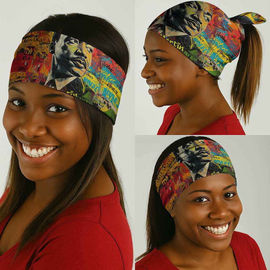 Martin Luther King Jr Neck Gaiter Colorful Street Art Portrait Black History Graffiti Style - Wonder Print Shop