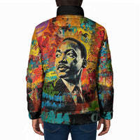 Martin Luther King Jr Padded Jacket Colorful Street Art Portrait Black History Graffiti Style - Wonder Print Shop