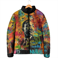Martin Luther King Jr Padded Jacket Colorful Street Art Portrait Black History Graffiti Style - Wonder Print Shop