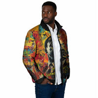 Martin Luther King Jr Padded Jacket Colorful Street Art Portrait Black History Graffiti Style - Wonder Print Shop