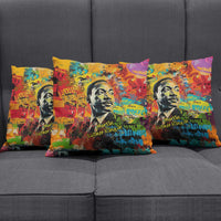 Martin Luther King Jr Pillow Cover Colorful Street Art Portrait Black History Graffiti Style - Wonder Print Shop