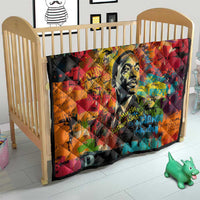 Martin Luther King Jr Quilt Colorful Street Art Portrait Black History Graffiti Style - Wonder Print Shop