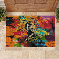 Martin Luther King Jr Rubber Doormat Colorful Street Art Portrait Black History Graffiti Style - Wonder Print Shop