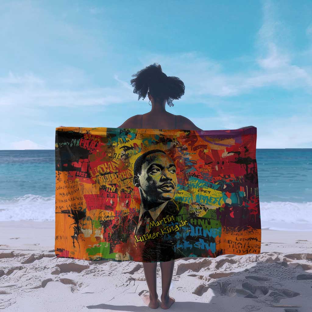 Martin Luther King Jr Sarong Colorful Street Art Portrait Black History Graffiti Style - Wonder Print Shop