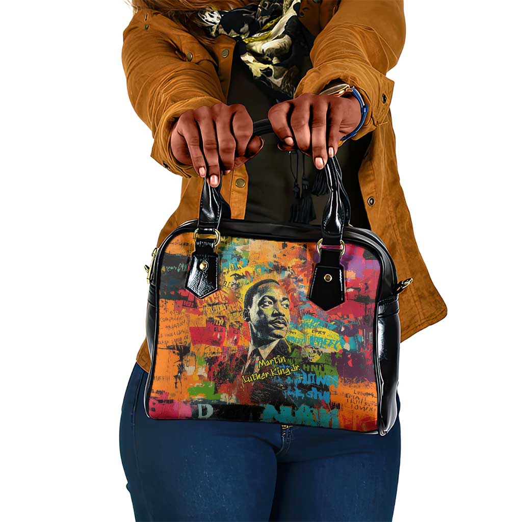Martin Luther King Jr Shoulder Handbag Colorful Street Art Portrait Black History Graffiti Style - Wonder Print Shop