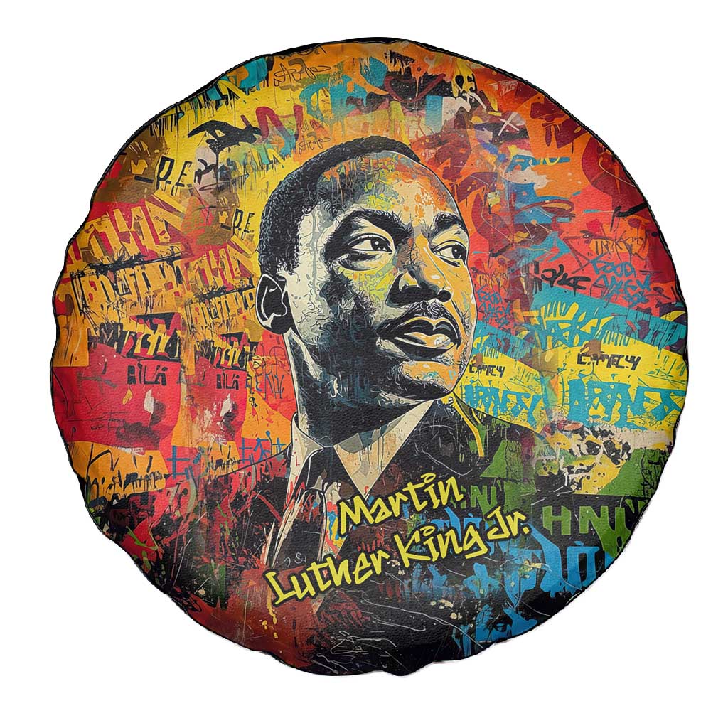 Martin Luther King Jr Spare Tire Cover Colorful Street Art Portrait Black History Graffiti Style - Wonder Print Shop