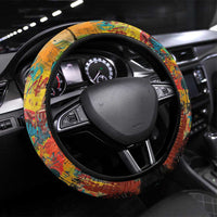 Martin Luther King Jr Steering Wheel Cover Colorful Street Art Portrait Black History Graffiti Style - Wonder Print Shop