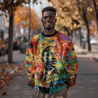 Martin Luther King Jr Sweatshirt Colorful Street Art Portrait Black History Graffiti Style - Wonder Print Shop