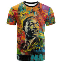 Martin Luther King Jr T shirt Colorful Street Art Portrait Black History Graffiti Style TS04