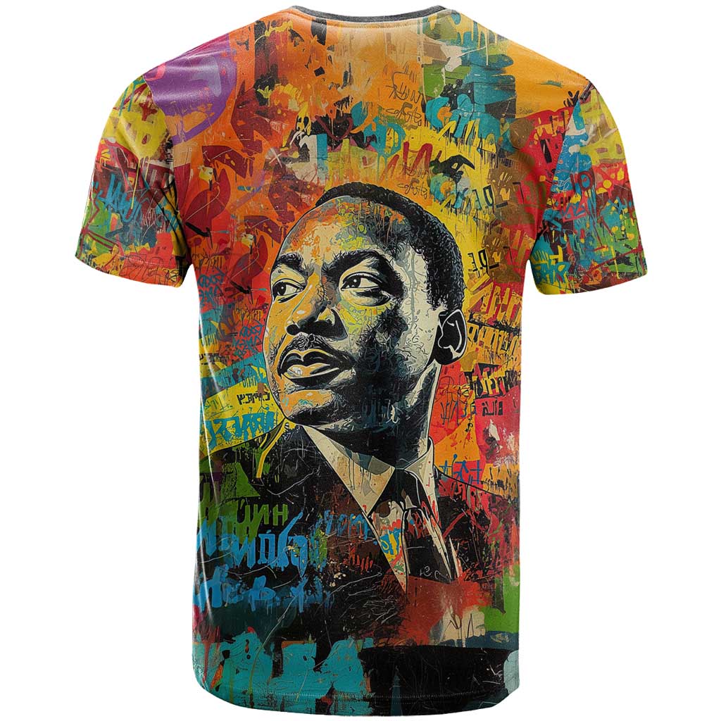 Martin Luther King Jr T shirt Colorful Street Art Portrait Black History Graffiti Style TS04