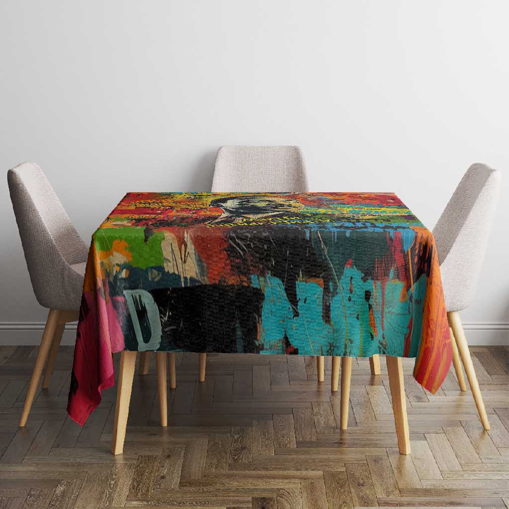 Martin Luther King Jr Tablecloth Colorful Street Art Portrait Black History Graffiti Style - Wonder Print Shop