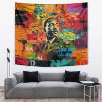Martin Luther King Jr Tapestry Colorful Street Art Portrait Black History Graffiti Style - Wonder Print Shop