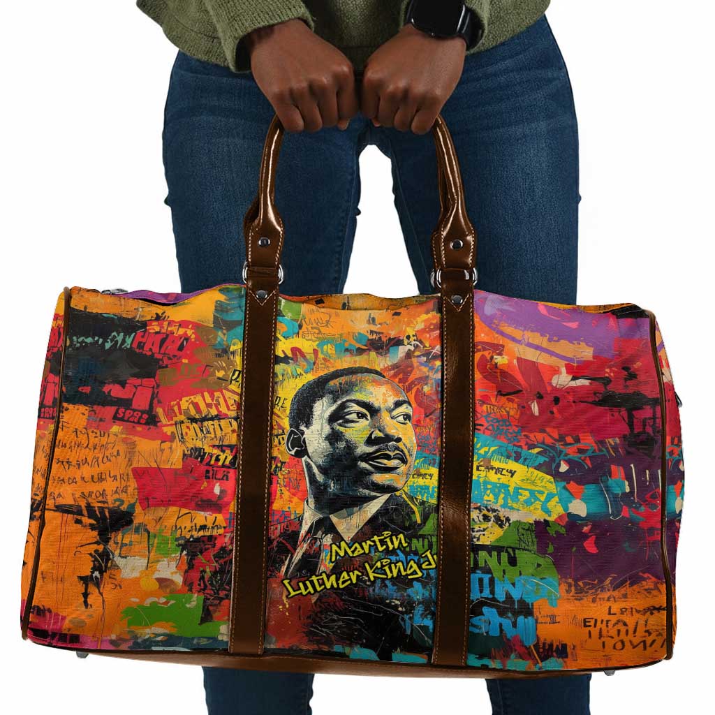 Martin Luther King Jr Travel Bag Colorful Street Art Portrait Black History Graffiti Style - Wonder Print Shop