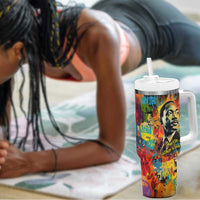Martin Luther King Jr Tumbler With Handle Colorful Street Art Portrait Black History Graffiti Style - Wonder Print Shop