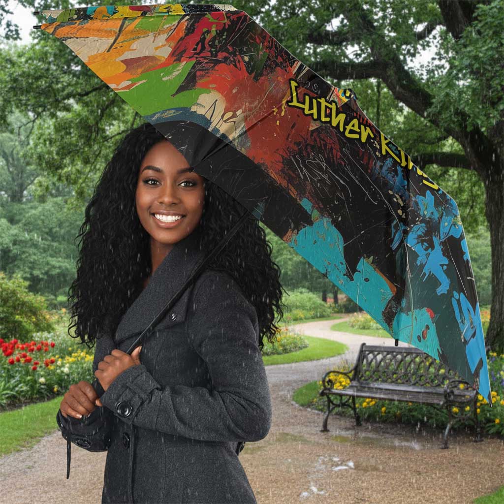 Martin Luther King Jr Umbrella Colorful Street Art Portrait Black History Graffiti Style - Wonder Print Shop