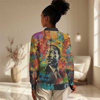 Martin Luther King Jr Women Casual Shirt Colorful Street Art Portrait Black History Graffiti Style - Wonder Print Shop