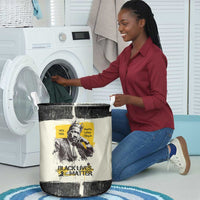 Martin Luther King Jr Laundry Basket Black Lives Matter Street Art Portrait Civil Rights Tribute Bold Striped - Wonder Print Shop