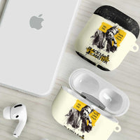 Martin Luther King Jr AirPods Case Black Lives Matter Street Art Portrait Civil Rights Tribute Bold Striped - Wonder Print Shop