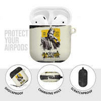 Martin Luther King Jr AirPods Case Black Lives Matter Street Art Portrait Civil Rights Tribute Bold Striped - Wonder Print Shop