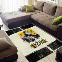 Martin Luther King Jr Area Rug Black Lives Matter Street Art Portrait Civil Rights Tribute Bold Striped - Wonder Print Shop