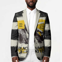 Martin Luther King Jr Blazer Black Lives Matter Street Art Portrait Civil Rights Tribute Bold Striped - Wonder Print Shop