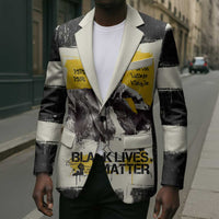 Martin Luther King Jr Blazer Black Lives Matter Street Art Portrait Civil Rights Tribute Bold Striped - Wonder Print Shop