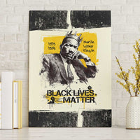 Martin Luther King Jr Canvas Wall Art Black Lives Matter Street Art Portrait Civil Rights Tribute Bold Striped - Wonder Print Shop