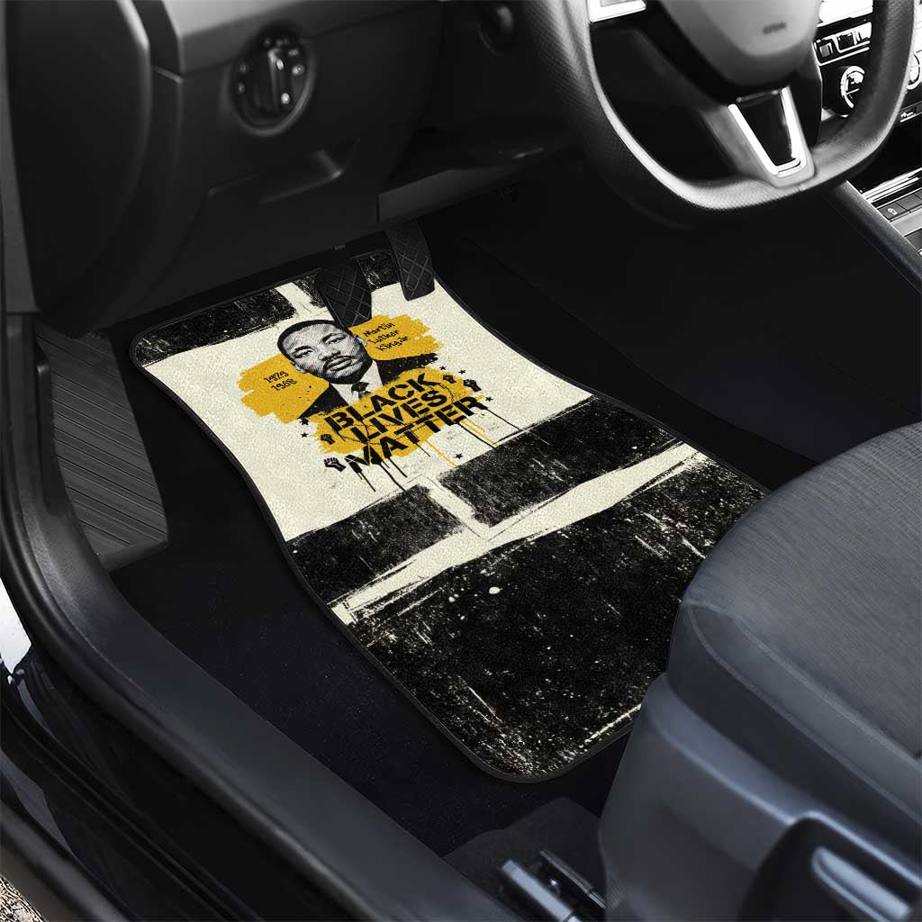 Martin Luther King Jr Car Mats Black Lives Matter Street Art Portrait Civil Rights Tribute Bold Striped - Wonder Print Shop