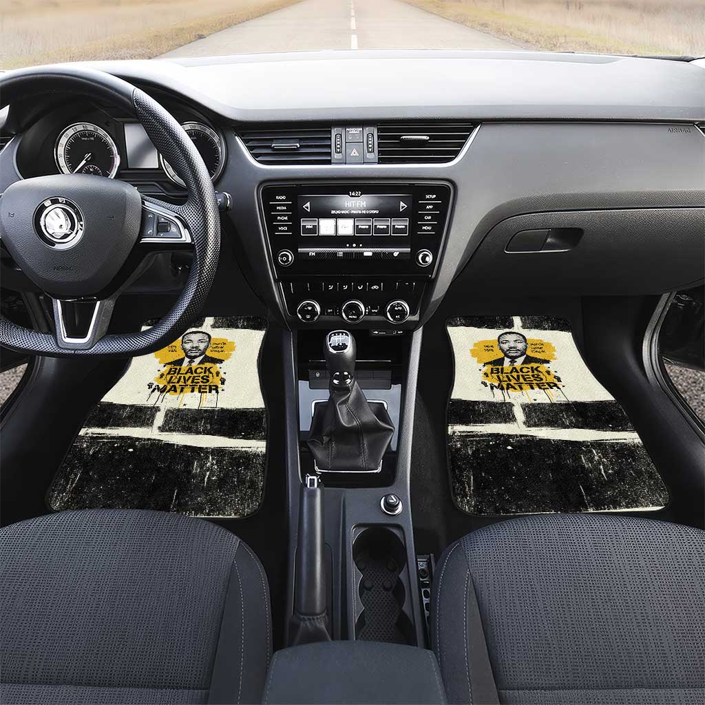 Martin Luther King Jr Car Mats Black Lives Matter Street Art Portrait Civil Rights Tribute Bold Striped - Wonder Print Shop