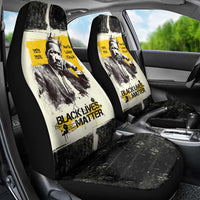 Martin Luther King Jr Car Seat Cover Black Lives Matter Street Art Portrait Civil Rights Tribute Bold Striped - Wonder Print Shop