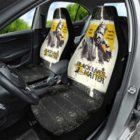 Martin Luther King Jr Car Seat Cover Black Lives Matter Street Art Portrait Civil Rights Tribute Bold Striped - Wonder Print Shop