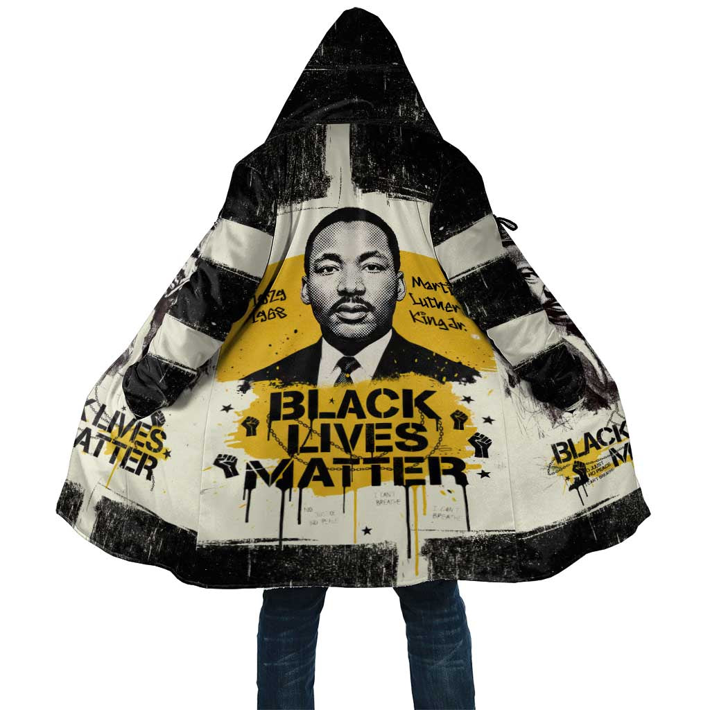Martin Luther King Jr Cloak Black Lives Matter Street Art Portrait Civil Rights Tribute Bold Striped - Wonder Print Shop